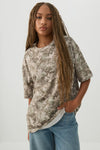 T-shirt ample feuillage