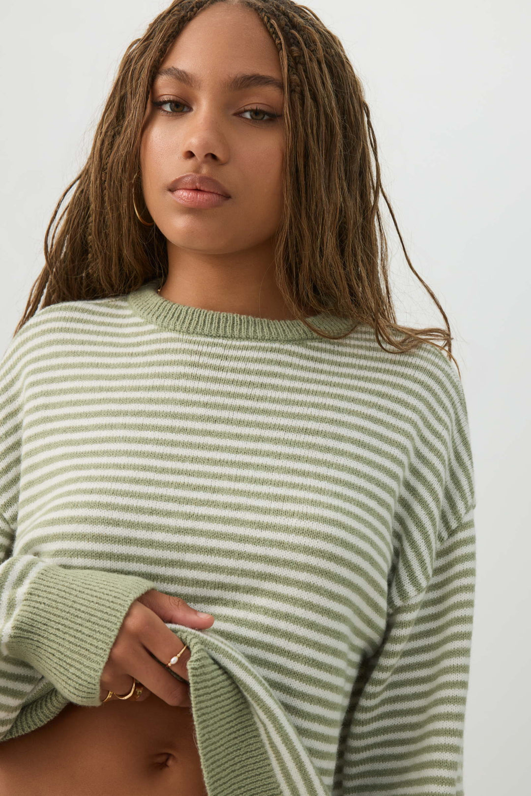 Striped Crew Neck Sweater