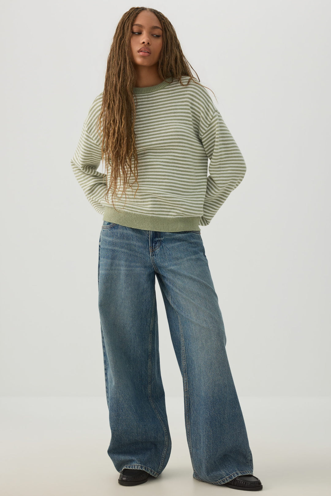 Striped Crew Neck Sweater