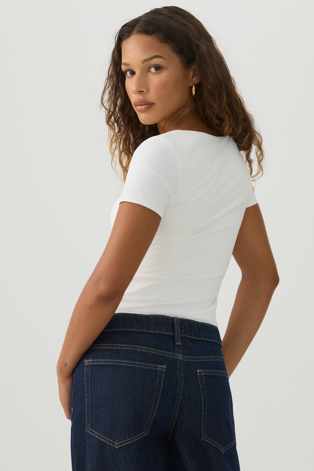 PURAFORM™ Crop Square Neck T-Shirt