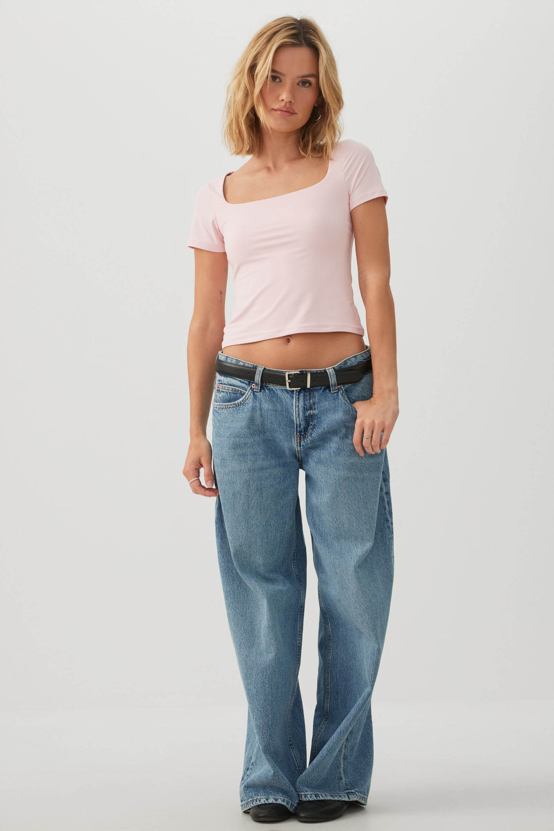 PURAFORM™ Crop Square Neck T-Shirt