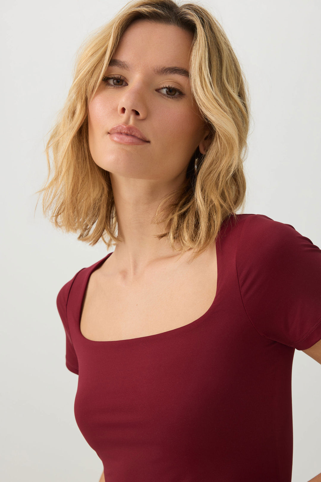 PURAFORM™ Crop Square Neck T-Shirt
