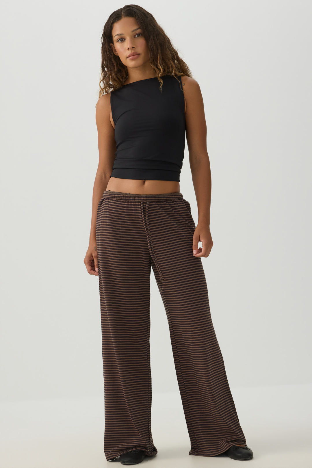 PURAFORM™ Cropped Boat Neck Tank Top