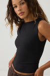 PURAFORM™ Cropped Boat Neck Tank Top
