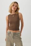 PURAFORM™ Cropped Boat Neck Tank Top