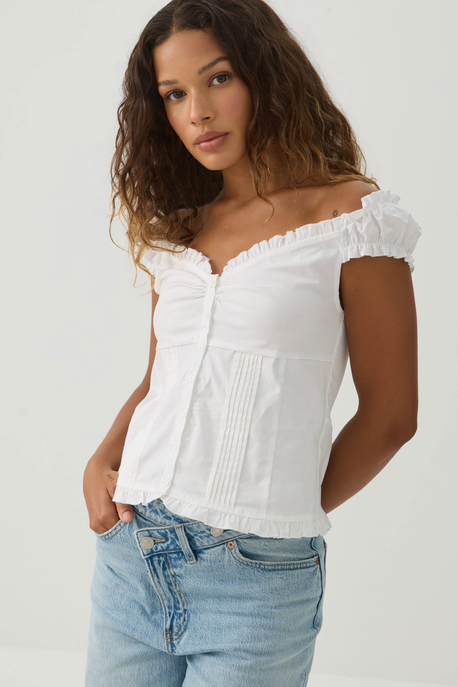 Off Shoulder Puff Sleeve Top | Ardene