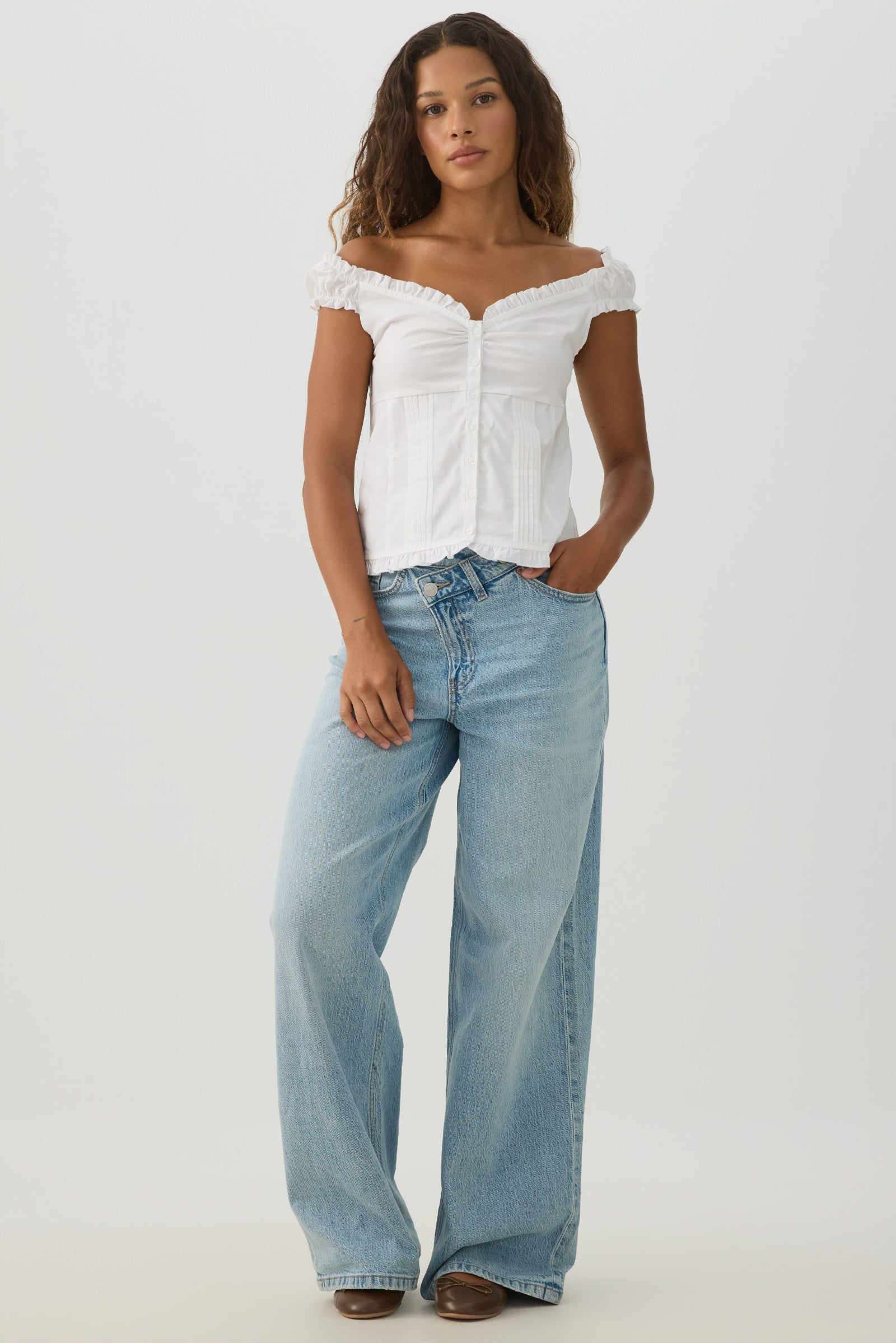 Off Shoulder Puff Sleeve Top | Ardene