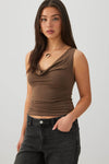 Camisole à col drapé