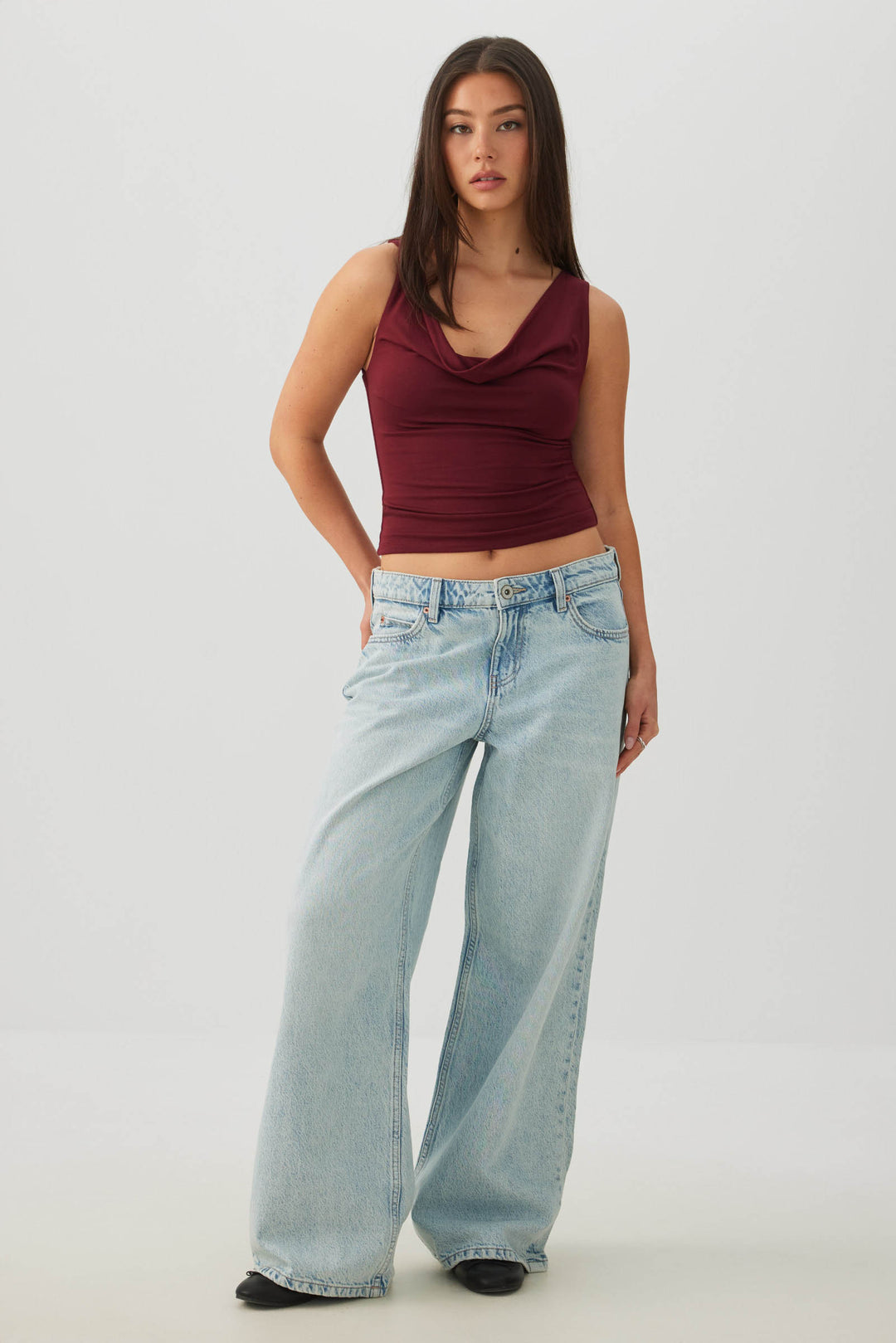 Camisole à col drapé