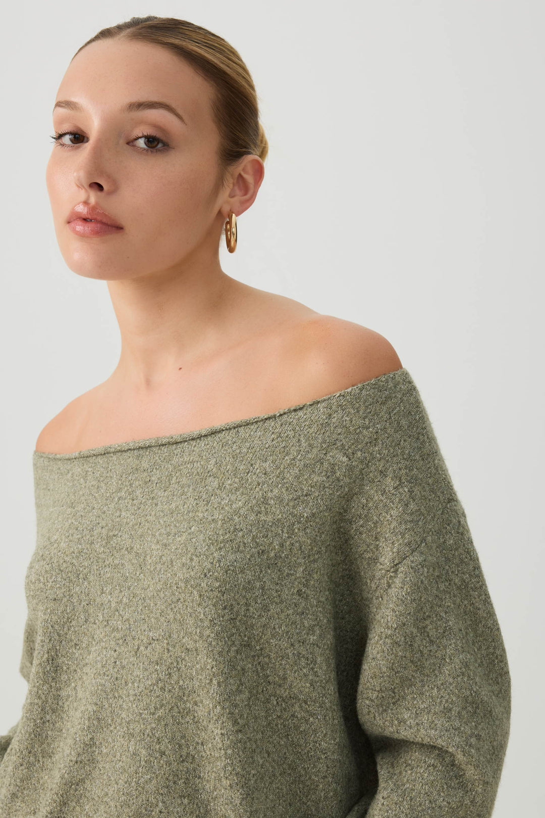 Off Shoulder Knit Sweater