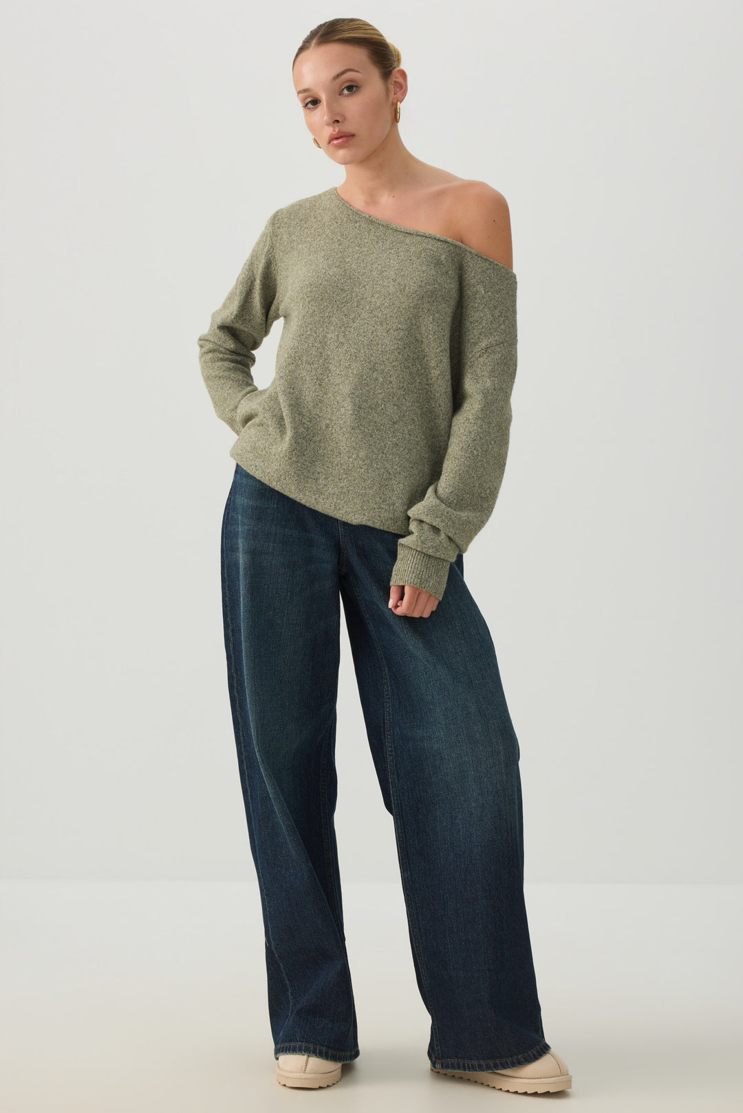Off Shoulder Knit Sweater
