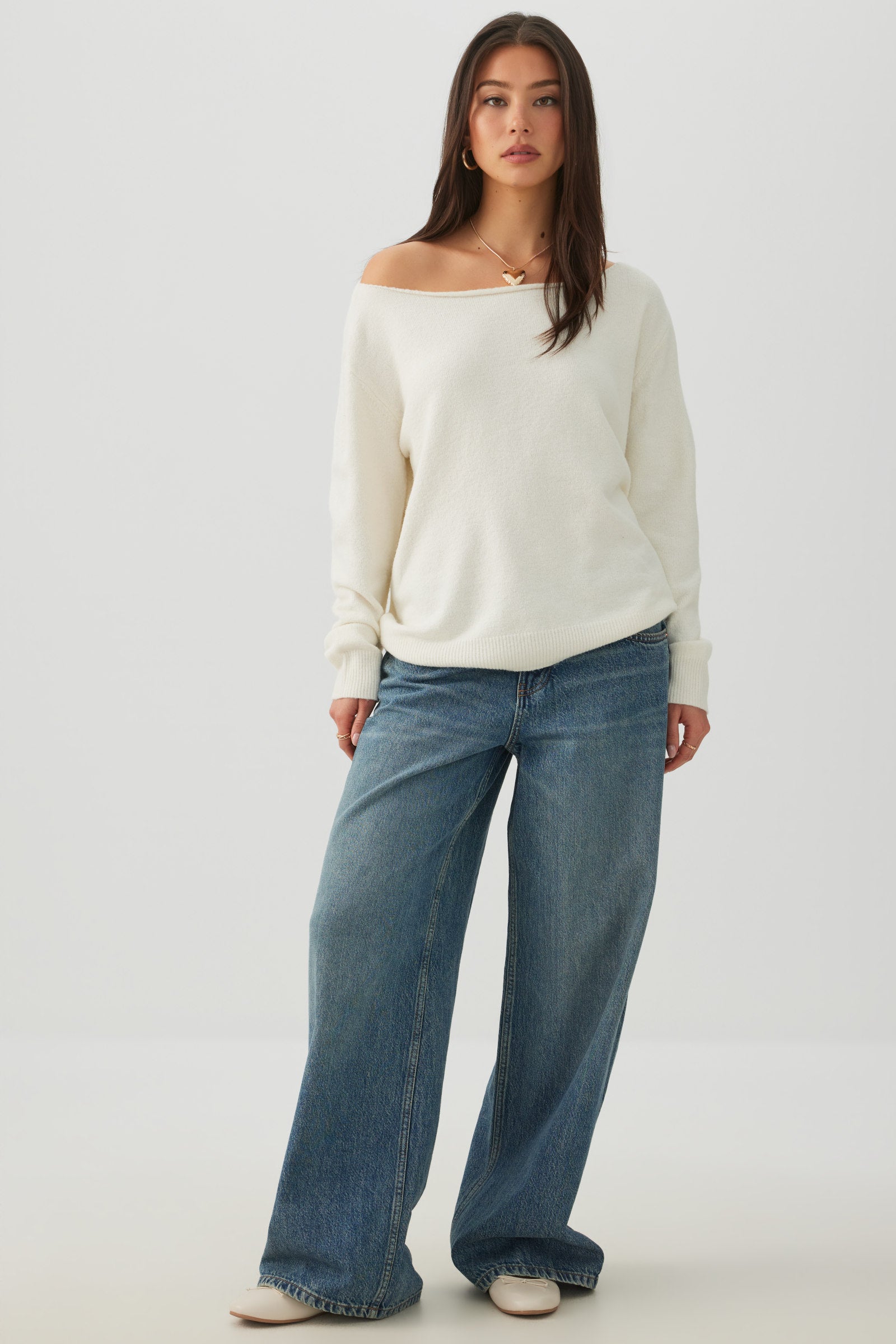 Off Shoulder Knit Sweater | Ardene