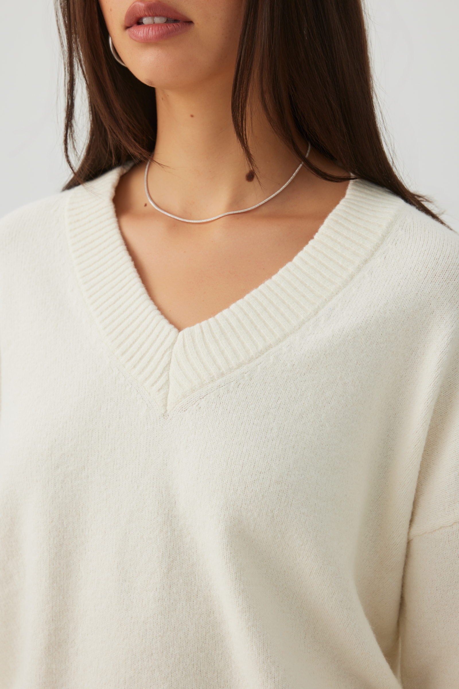 V-Neck Knit Sweater – Ardene