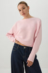 Ribbed Dolman Sleeve Sweater