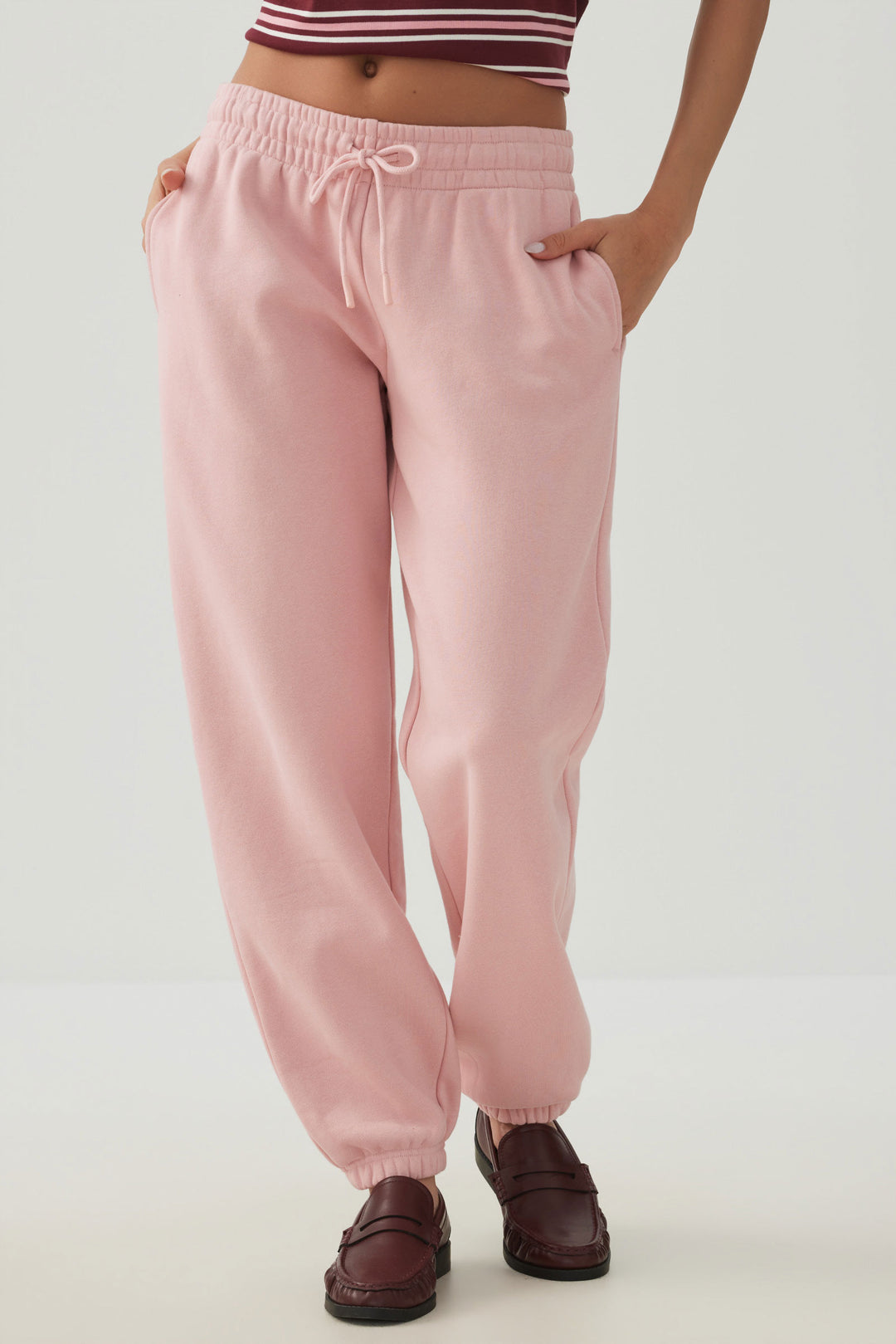 Pantalon ample taille mi-haute Molleton MADESOFT™ 