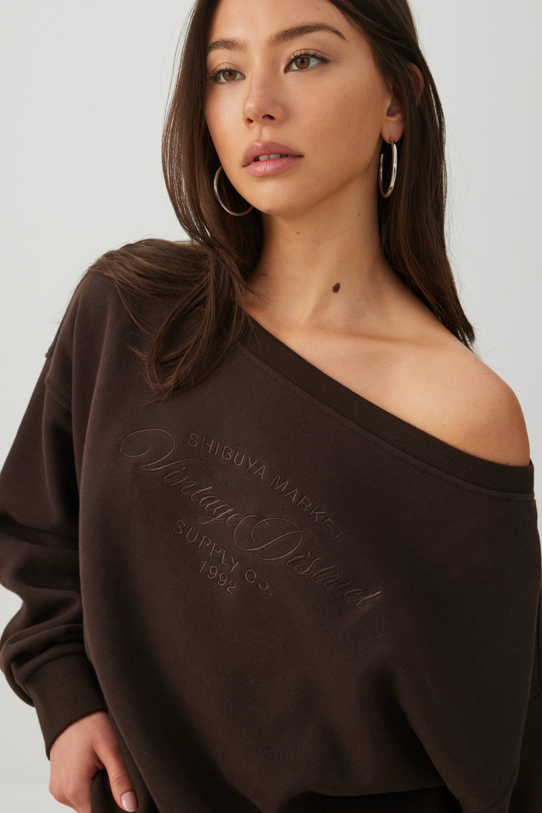 MADESOFT™ Fleece Off Shoulder Sweatshirt
