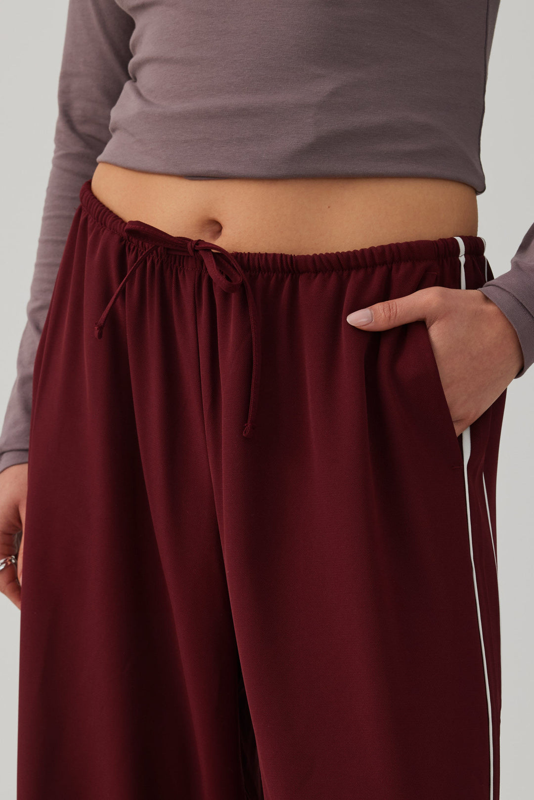 Flowy Twill Wide Leg Pants
