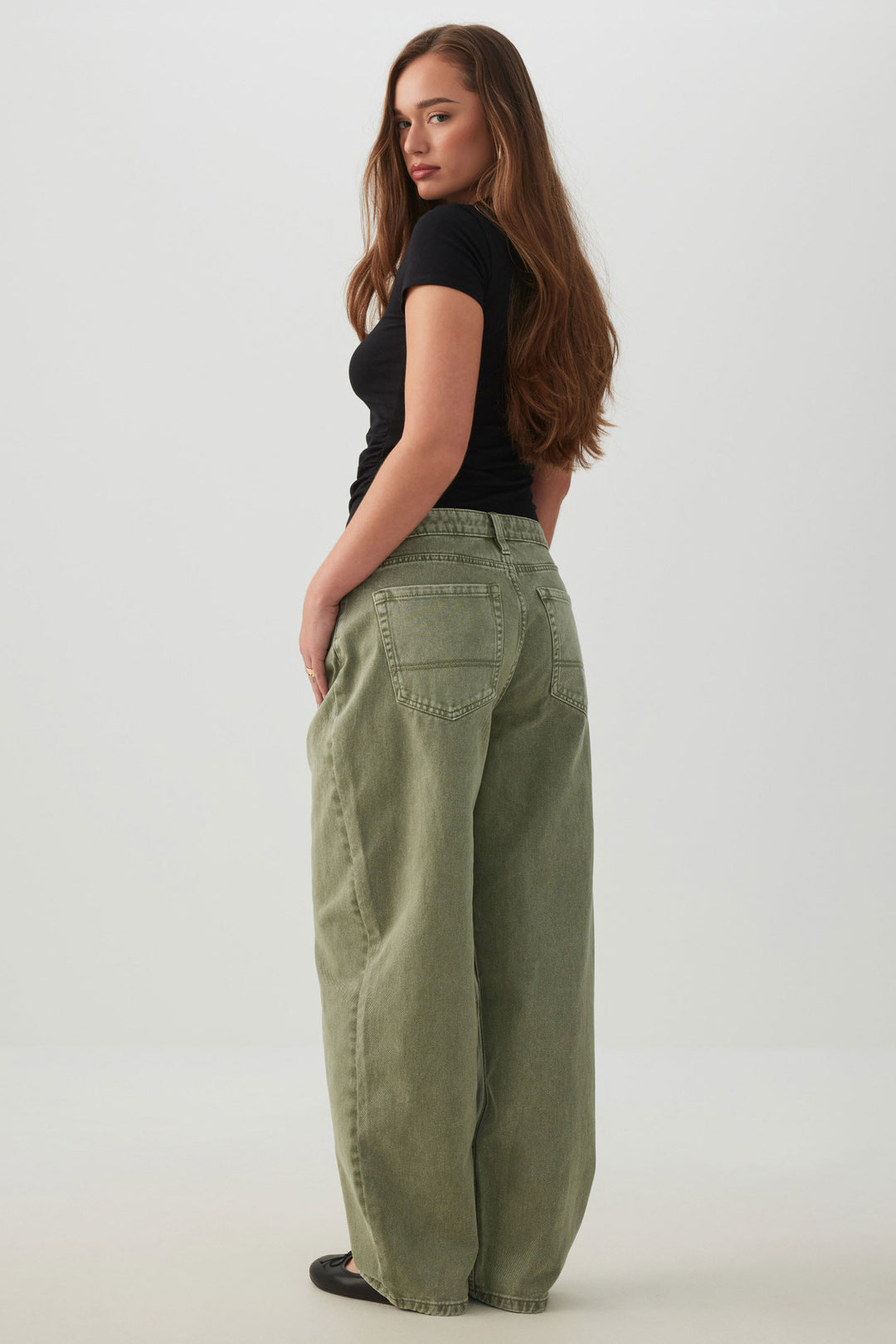 The Muse Fit Mid Rise Baggy Pants