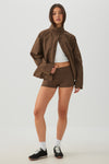 Foldover Waist Mini Biker Shorts
