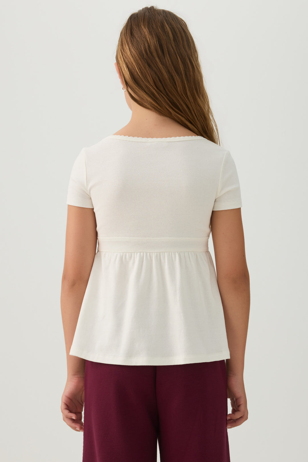 Rib Peplum Top