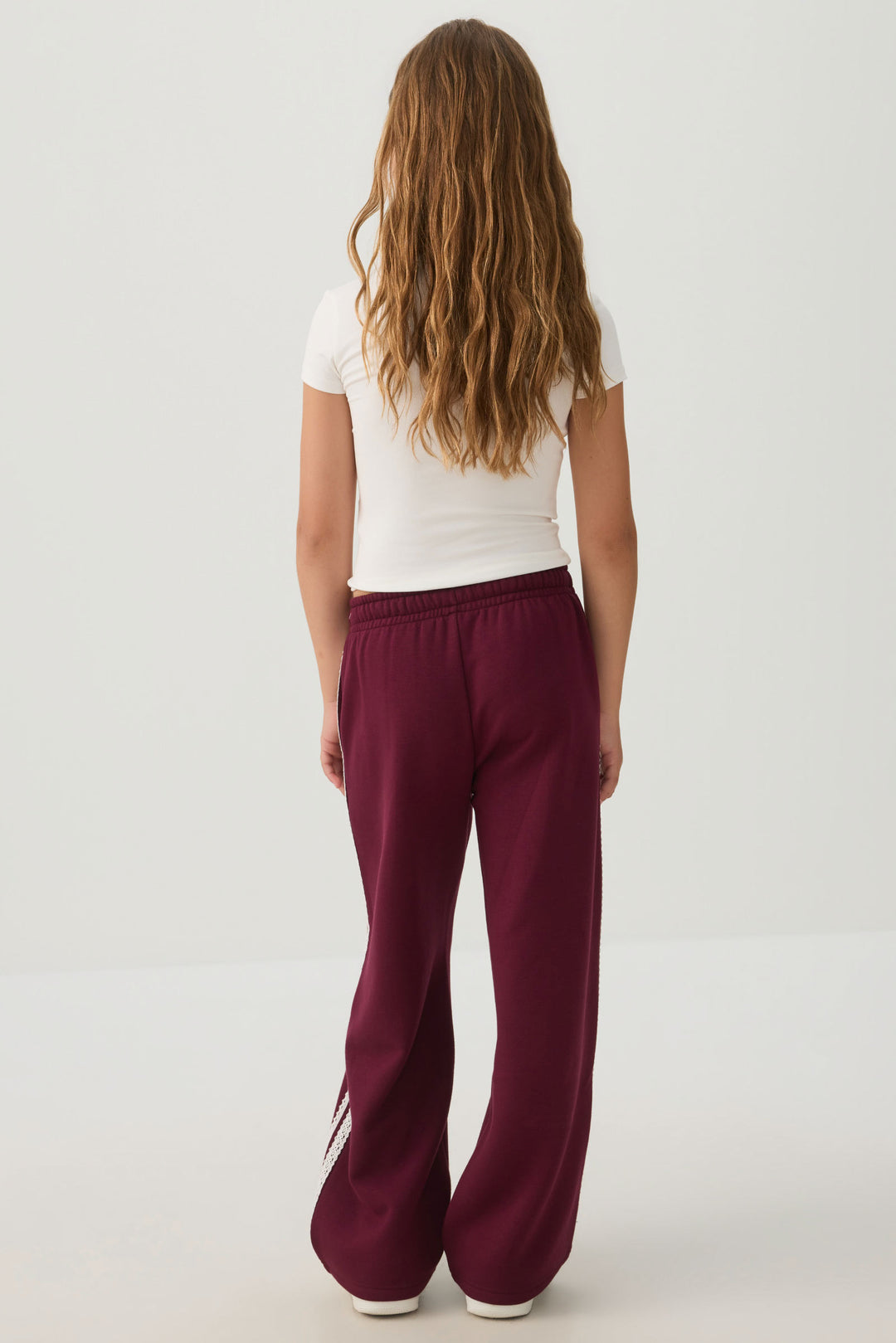 Lace Trim Knit Pants