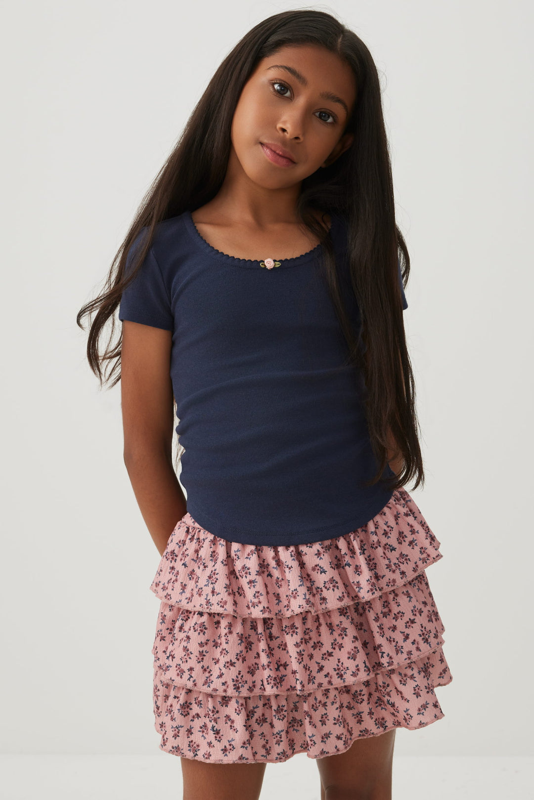 Tiered Mini Skirt