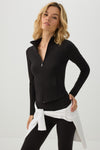 Jersey Zip Up Top