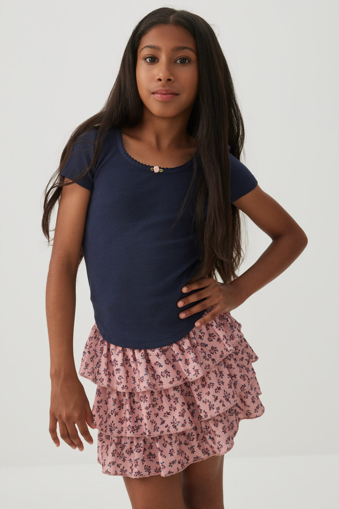 Flower Pointelle Knit Top