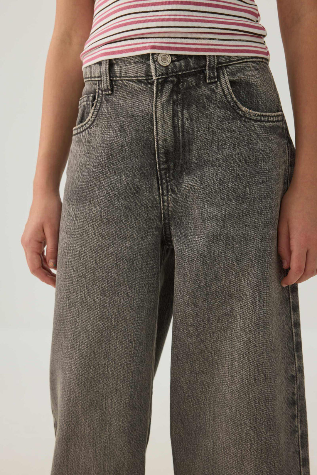 Jean en denim à jambe large