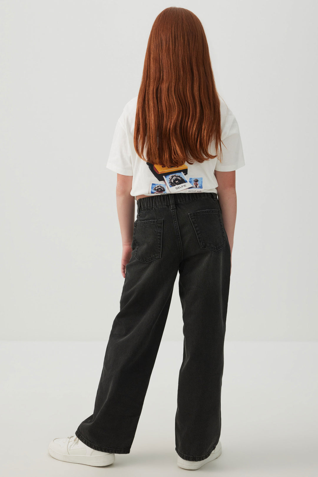 Jean en denim à jambe large