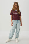 Jean en denim à jambe large