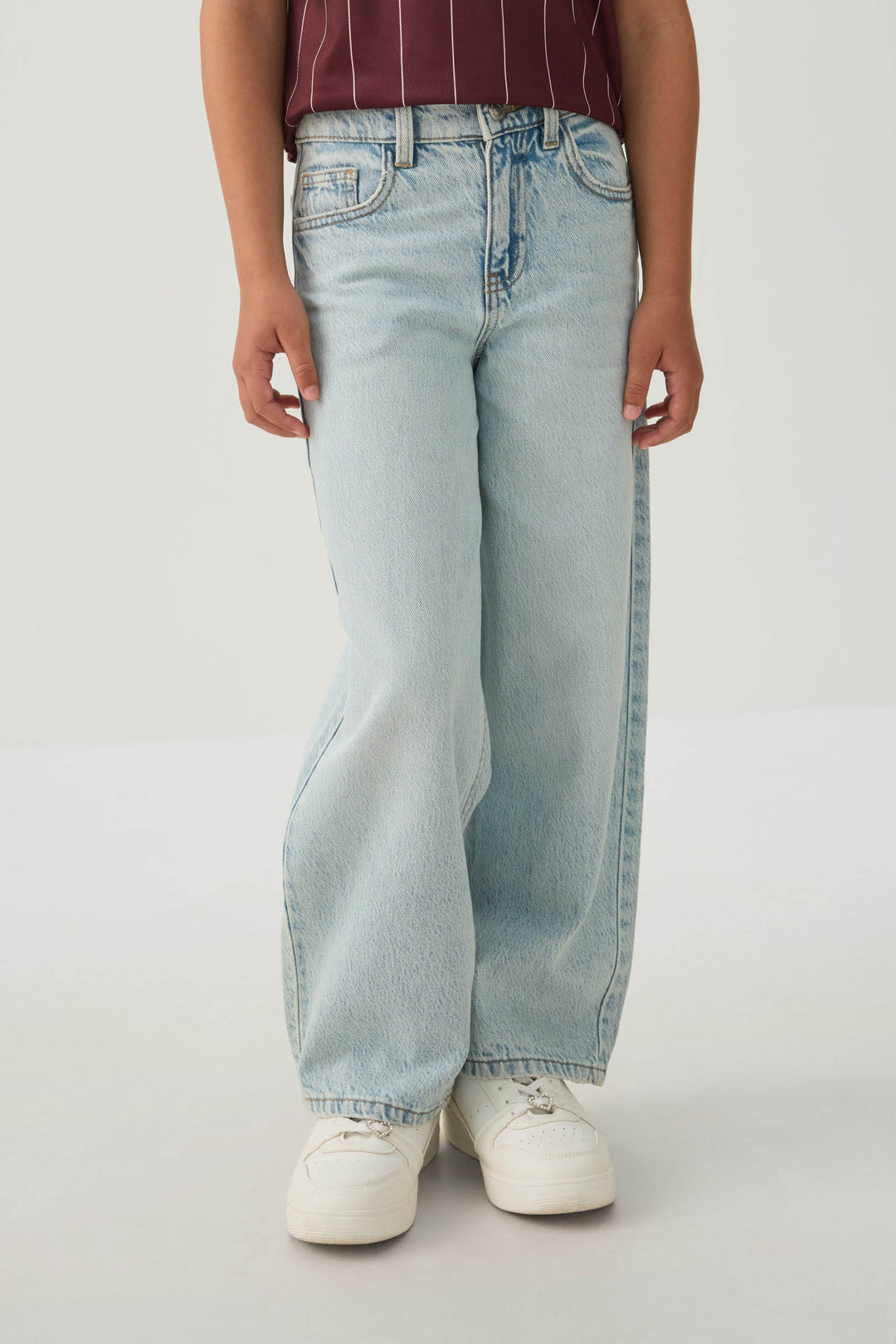 Jean en denim à jambe large