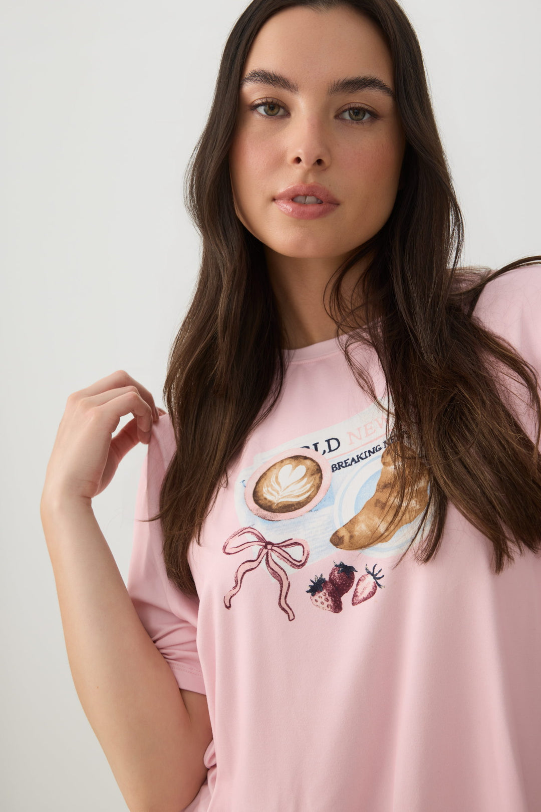 Haut de pyjama à imprimé graphique