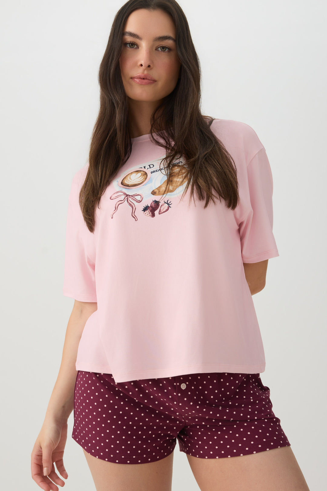 Haut de pyjama à imprimé graphique