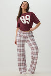 Plaid Super Soft Straight Leg PJ Pants