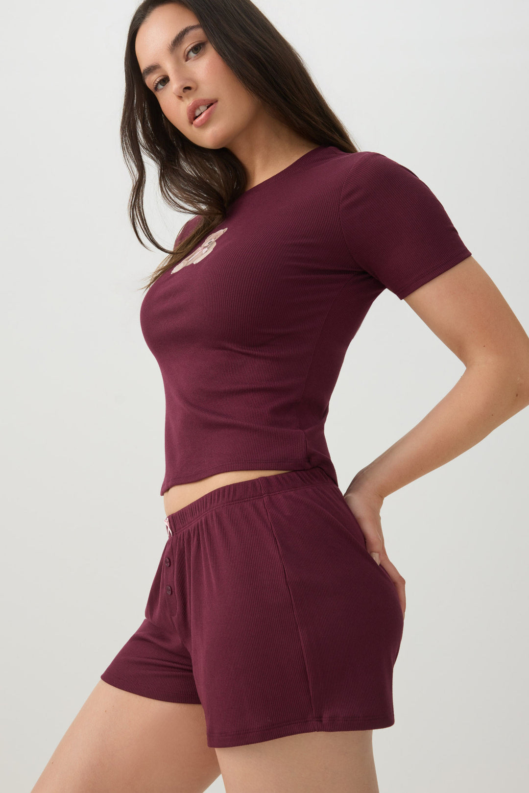 Super soft Rib PJ Shorts