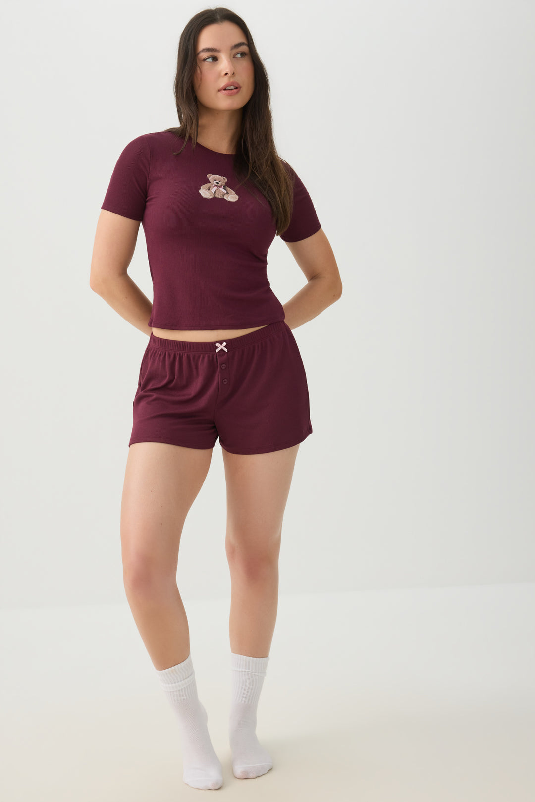 Super soft Rib PJ Shorts