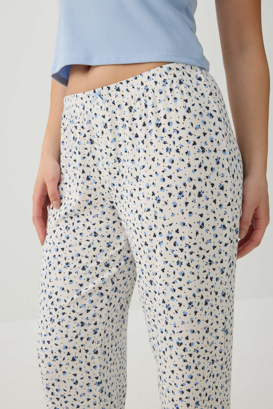 Floral Super Soft Rib Pajama Pants