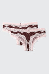 Lot de 2 culottes brésiliennes à pois