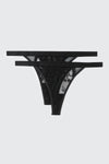 2-Pack Lace Thongs