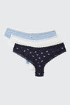Lot de 3 culottes côtelées brésiliennes