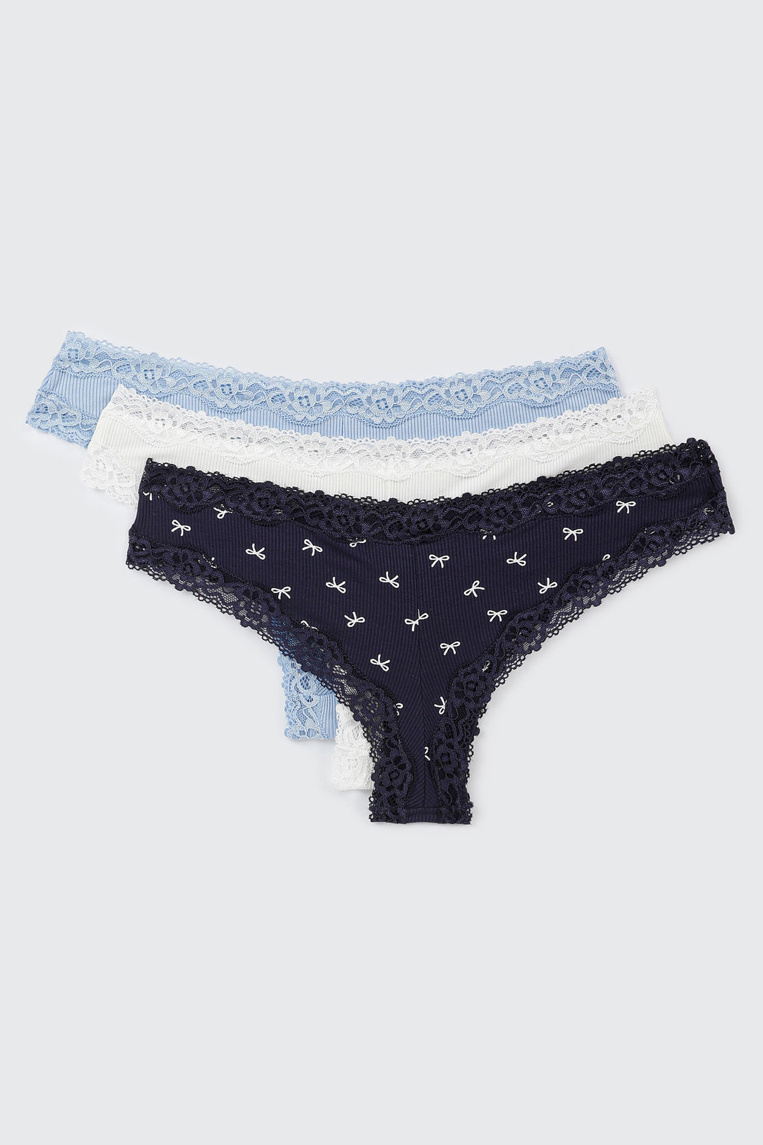 Lot de 3 culottes côtelées brésiliennes