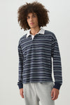 Striped Long Sleeve Polo