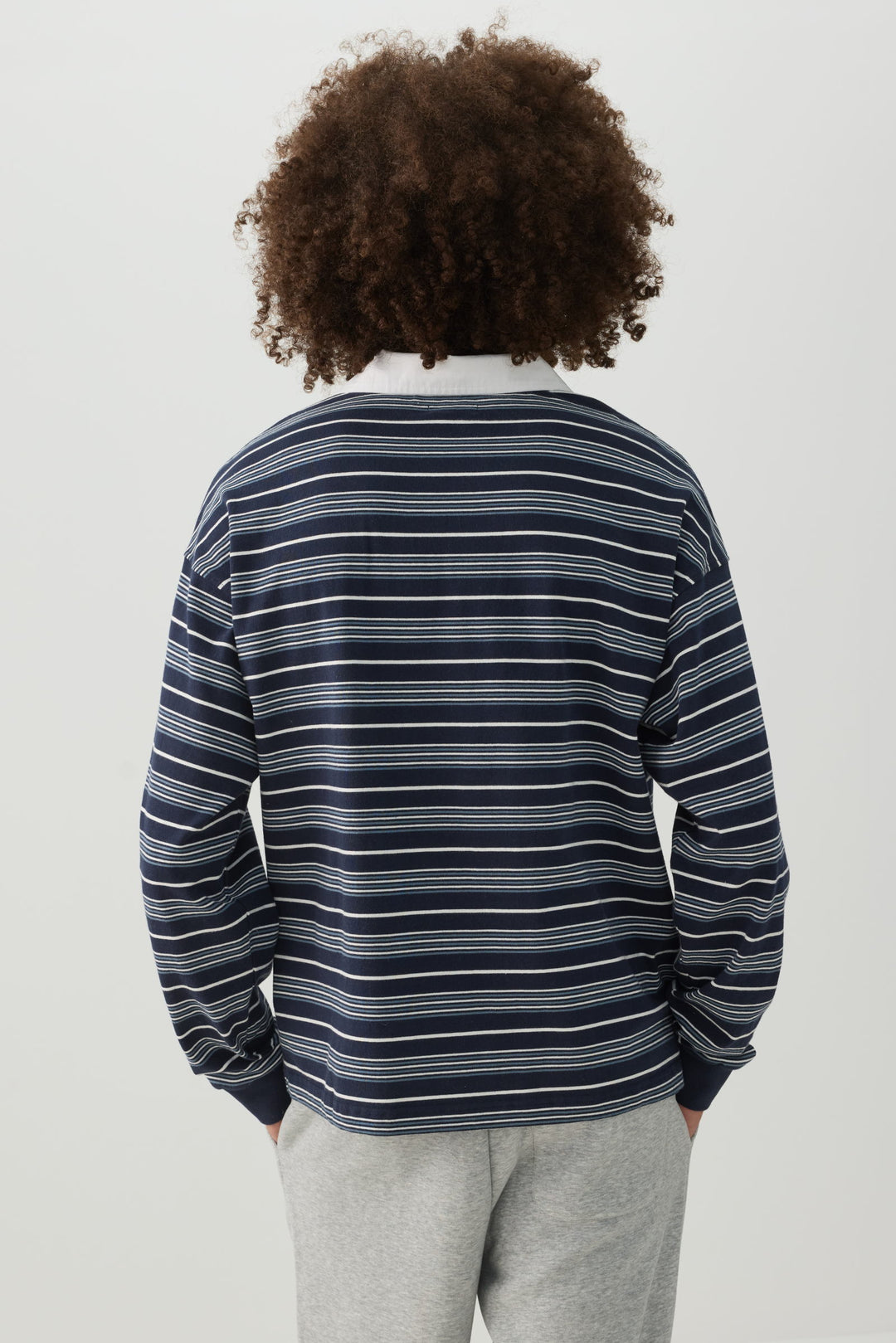 Striped Long Sleeve Polo