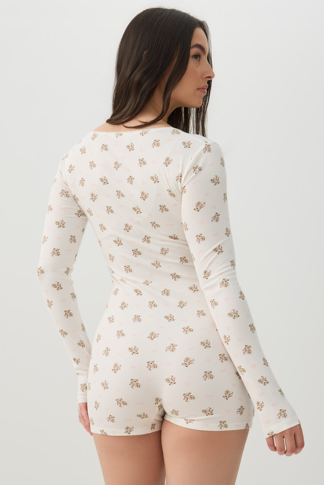 Combishort pyjama côtelé très doux
