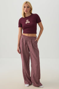 Plaid Loose Pajama Pants