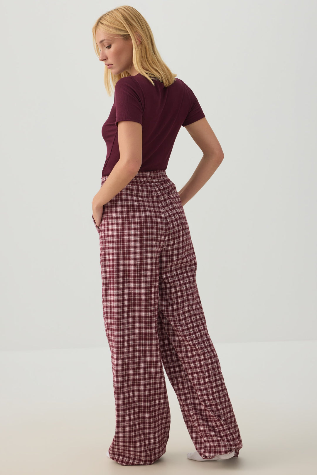 Plaid Loose Pajama Pants