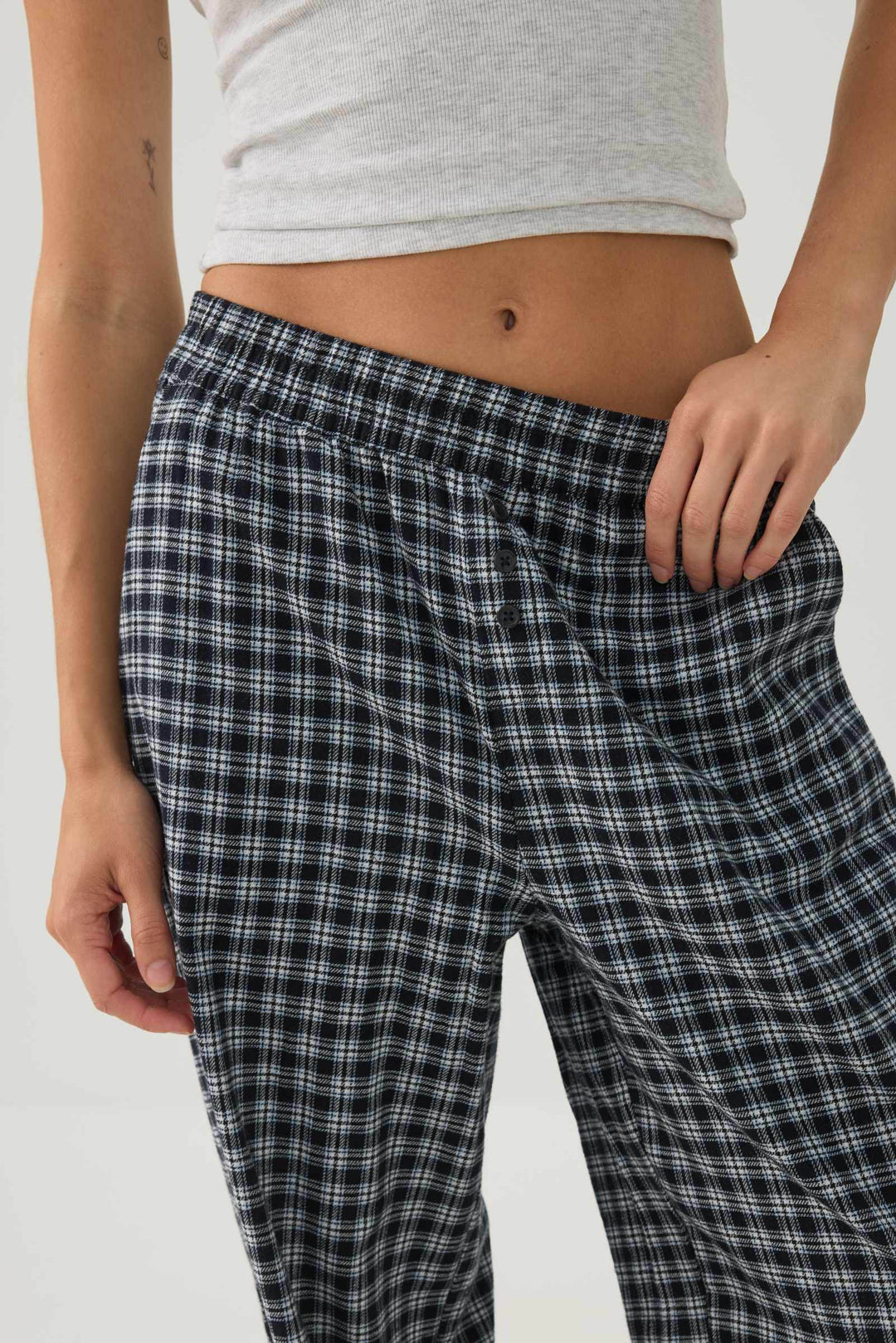 Plaid Loose Pajama Pants