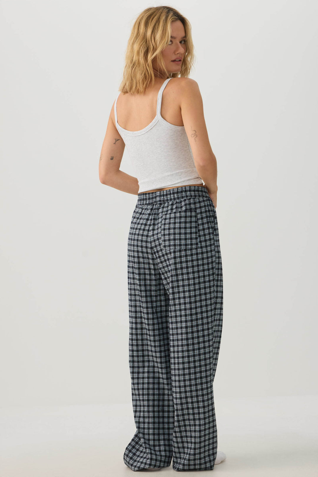 Plaid Loose Pajama Pants