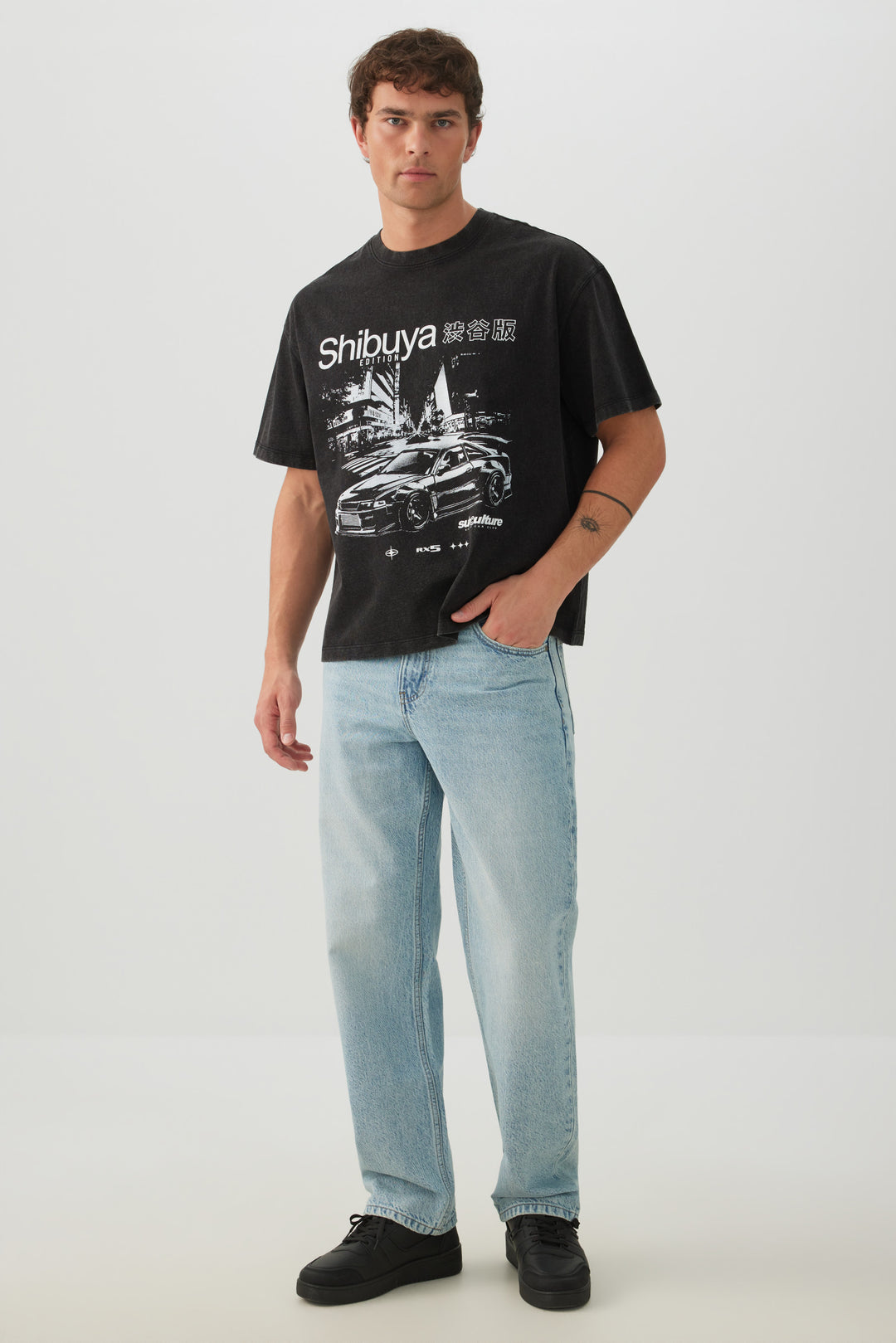 T-shirt ample à imprimé graphique